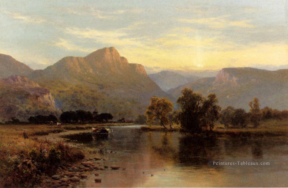 Tal y Llyn Pays de Galles du Nord paysage Alfred de Breanski Snr Peintures à l'huile